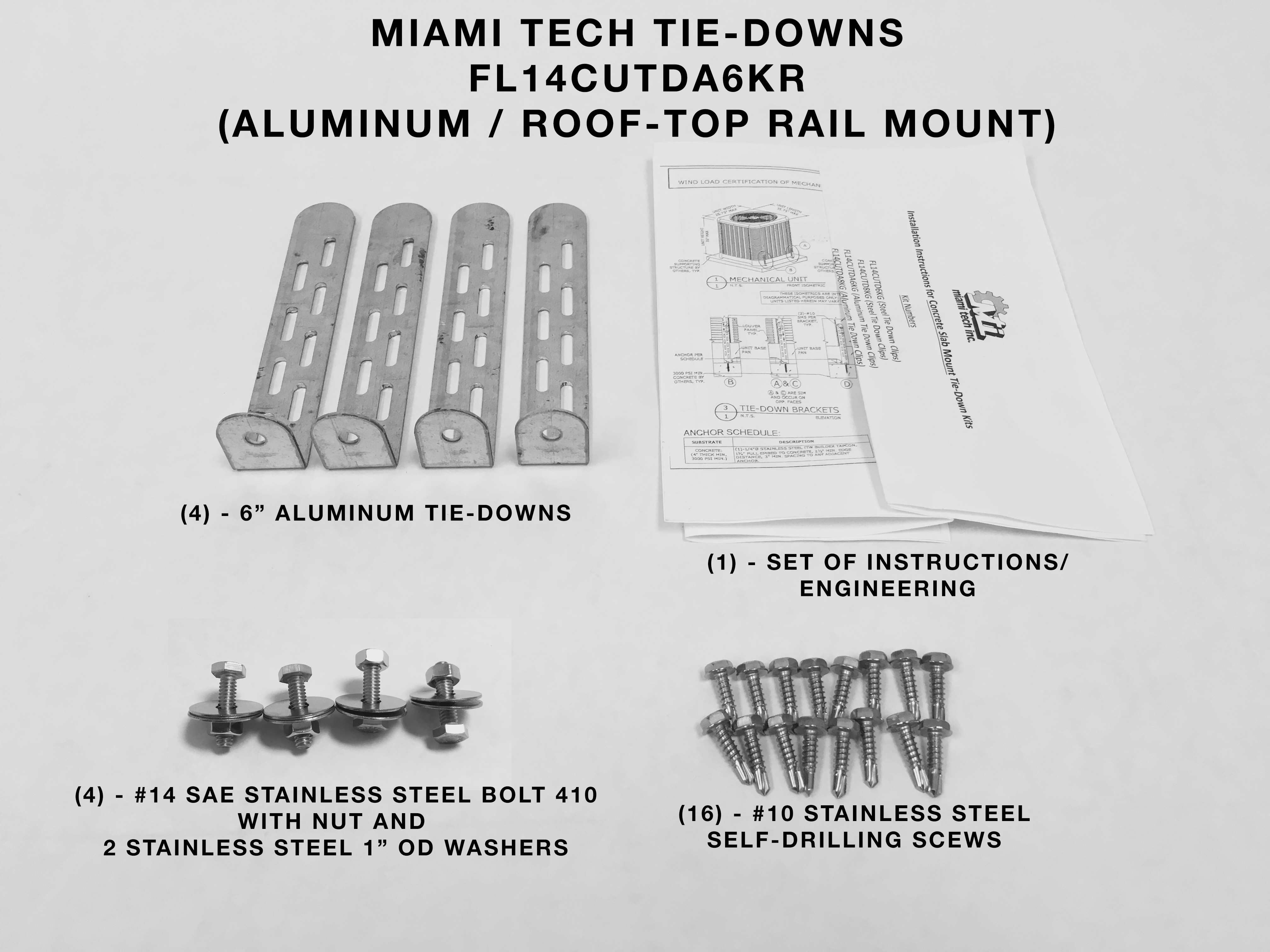 Condensing Unit Tie Down Clips, HVACR Components